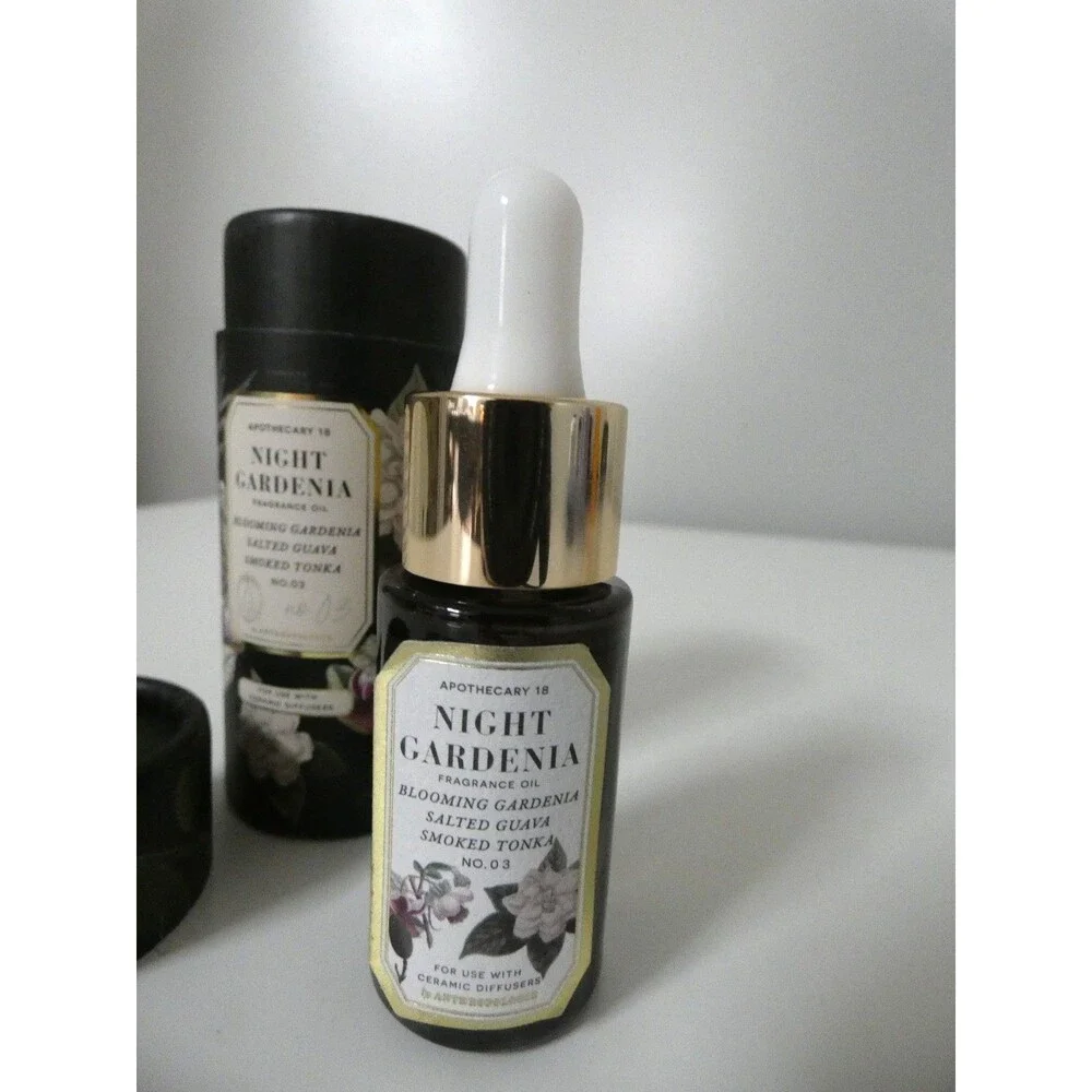 Anthropologie Apothecary 18 Night Gardenia Fragrance Oil Diffuser Dropper 0.5 oz
